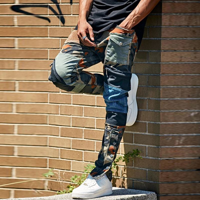 Herre Jeans Med Lige Ben Og Slim Fit Med Knaphul