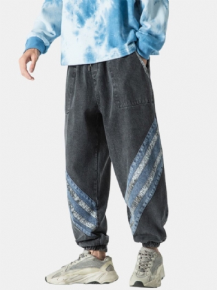 Herre Patchwork Pocket Elastisk Talje Harlan Jeans