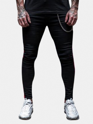 Herre Sport Åndbar Stripe Slim Casual Bukser