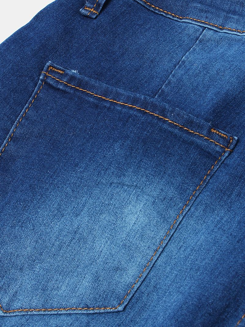 Kvinder Lommeknap Denim Casual Bell-bottoms Jeans