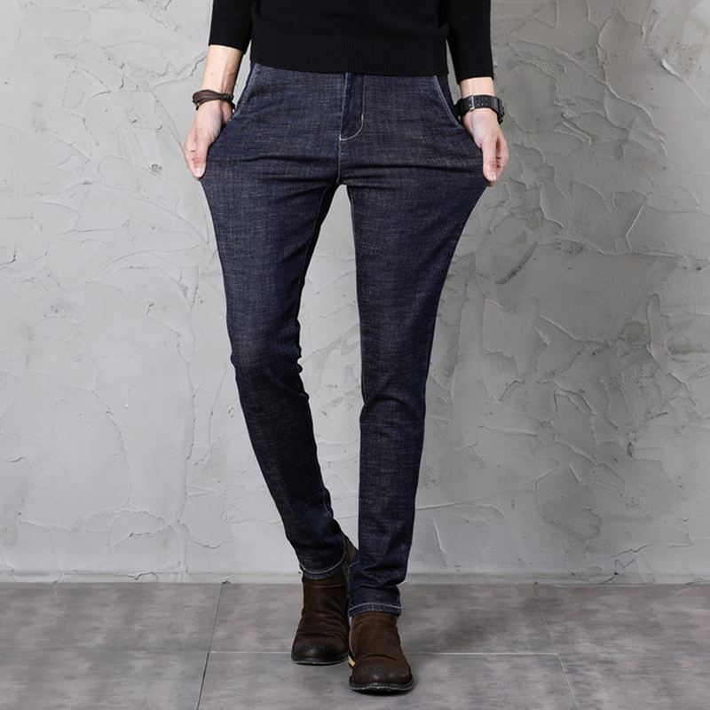 Mænd Feet Slim Jeans Ungdom Casual Bukser Elastiske Bukser