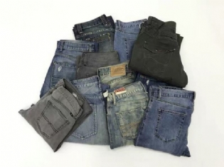 Mikro-defekte Jeans Ren Bomuld Vasket Stor Størrelse Herrebukser
