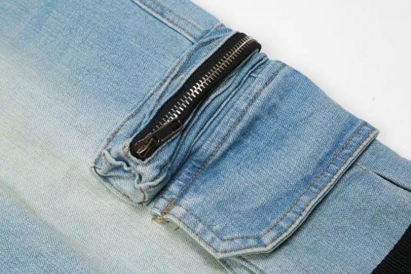 Ødelagte Lynlåsremme Vaskede Distressed Jeans