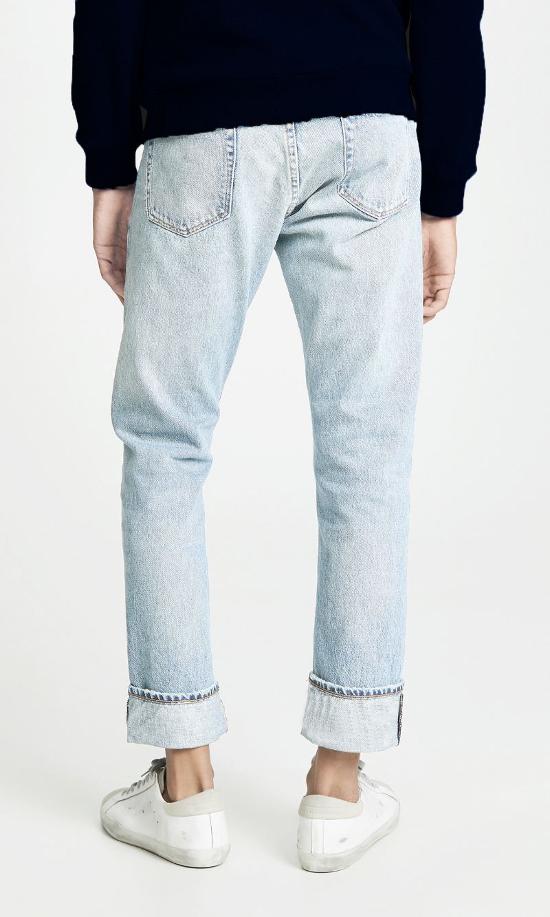 Rippede Slanke Jeans Til Mænd Pencil Jeans Skræddersyet Pasform Moderigtigt Til Gadekørsel Lokomotiv Festtøj Denim