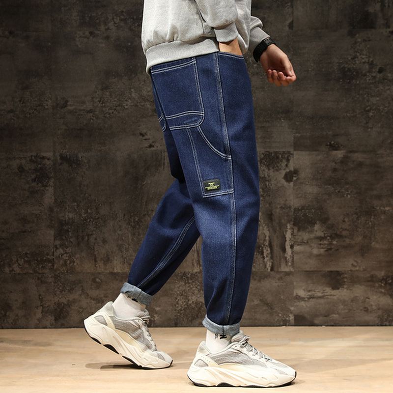 Sæson Nye Jeans Mænd Løse Fødder Harem Bukser Plus Fertilizer Xl Wind Trend Youth Casual Bukser