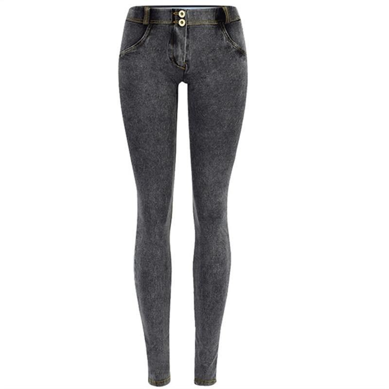 Sexede Jeans Med Lav Talje Kvinde Peach Push Up Hip Skinny Denimbukser Til Kvinder Kæreste Jeans Til Kvinder Elastiske Grå Jeans Plus Size