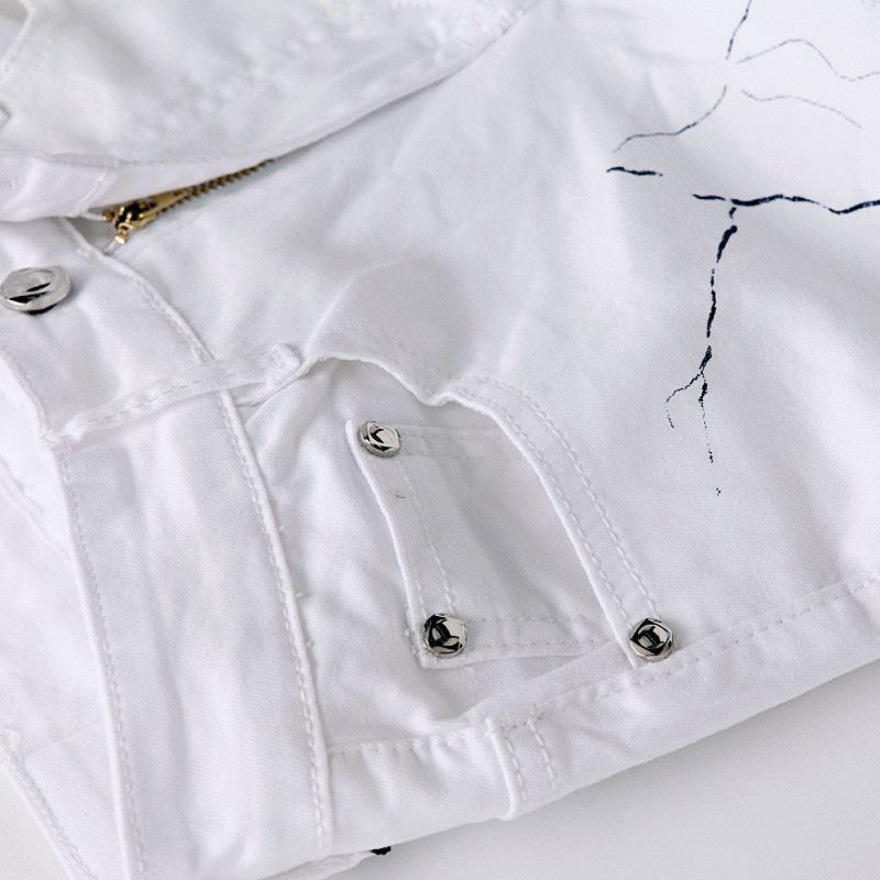 Slim Slim Jeans Med Personligt Tryk