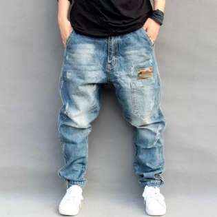 Street Style Denim Harem Bukser