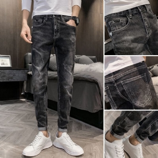 Stretch Slim Casual Bukser Med Små Fødder