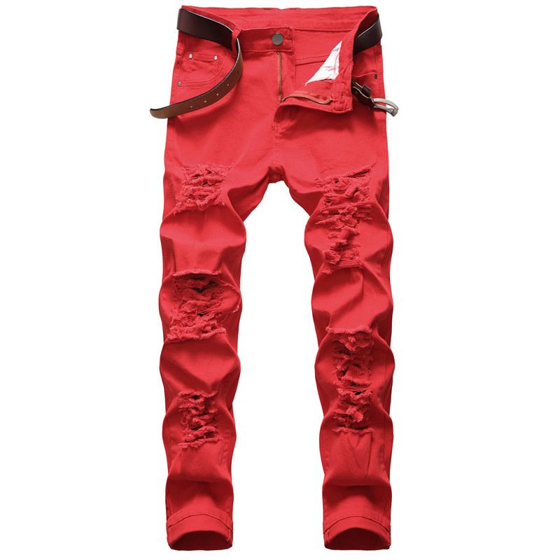 Trendy Mode Stretch Jeans Store Rippede Bukser