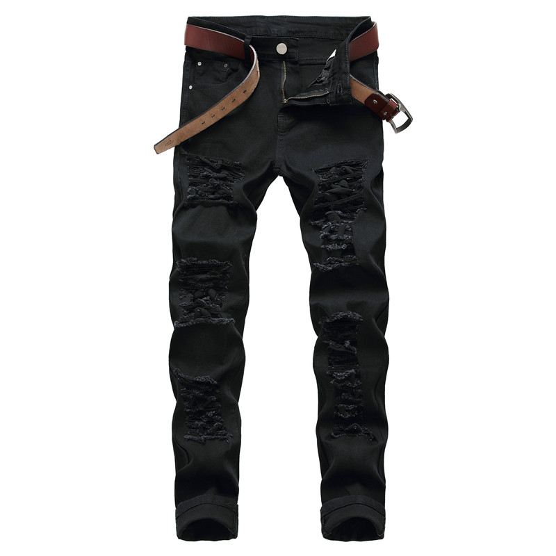 Trendy Mode Stretch Jeans Store Rippede Bukser