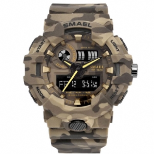 Digital Watch Camouflage Militray Dual Display Herre Sports Udendørs Armbåndsur