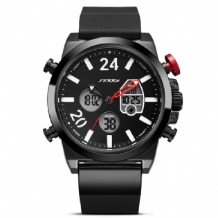 Dual Display Digital Watch Herre Chronograph Alarm Lysende Display Mode Sport Watch