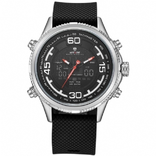 Dual Display Digital Watch Hyggelig Silikone Strap Alarm Kalender Lysende Sport Watch