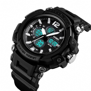 Lysende 5atm 3time Multi-function Outdoor Herre Watch Dual Display Digital Watch