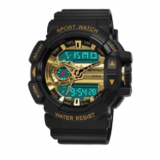 Lysende Display Candar Stopur Herre Mode Sport Watch Dual Display Digital Watch