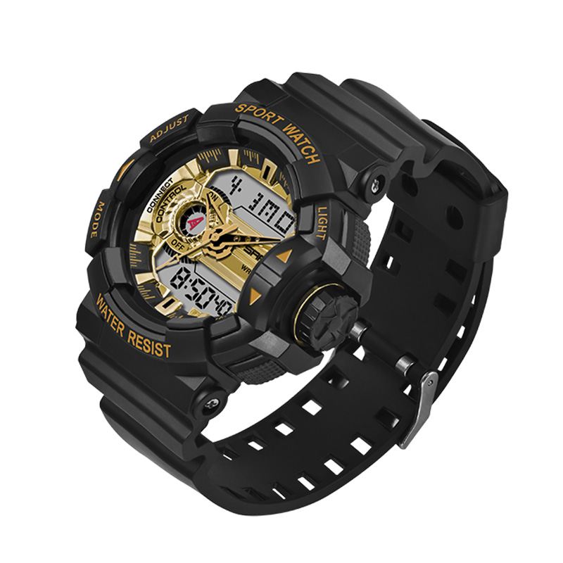 Lysende Display Candar Stopur Herre Mode Sport Watch Dual Display Digital Watch