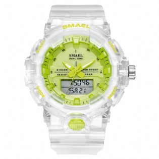 Sport Mænd Digital Watch Dual Time Dato Uge Display Chronograph 5atm Vandtæt Udendørs Dual Display Watch