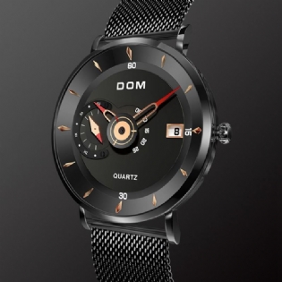 Ultratynd Business Style Mænd Armbåndsur Full Steel Band Creative Quartz Watch
