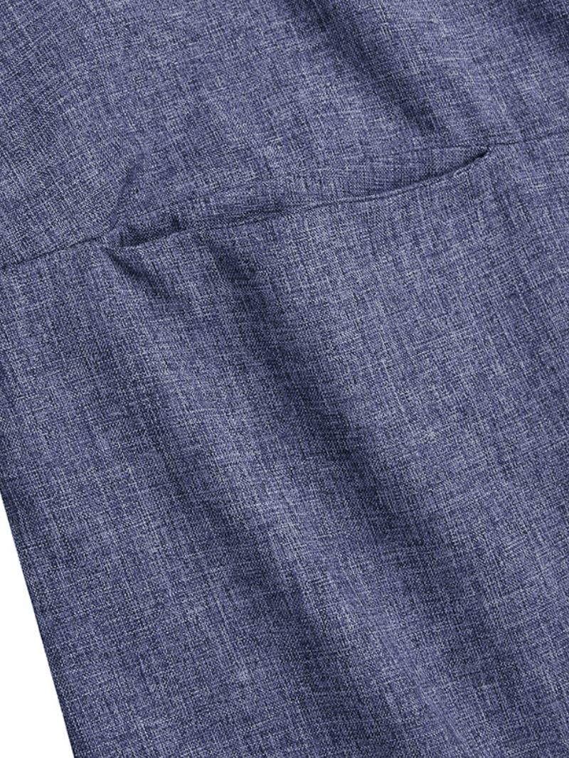 Kvindehovedet Vævet Solid Afslappet Elegant Cardigan Med Reverskrave Med Lomme