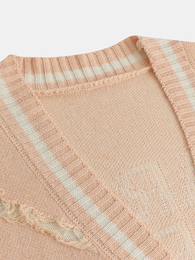 Kvinder Casual Loose Letter Med Tryk Sweater Cardigans