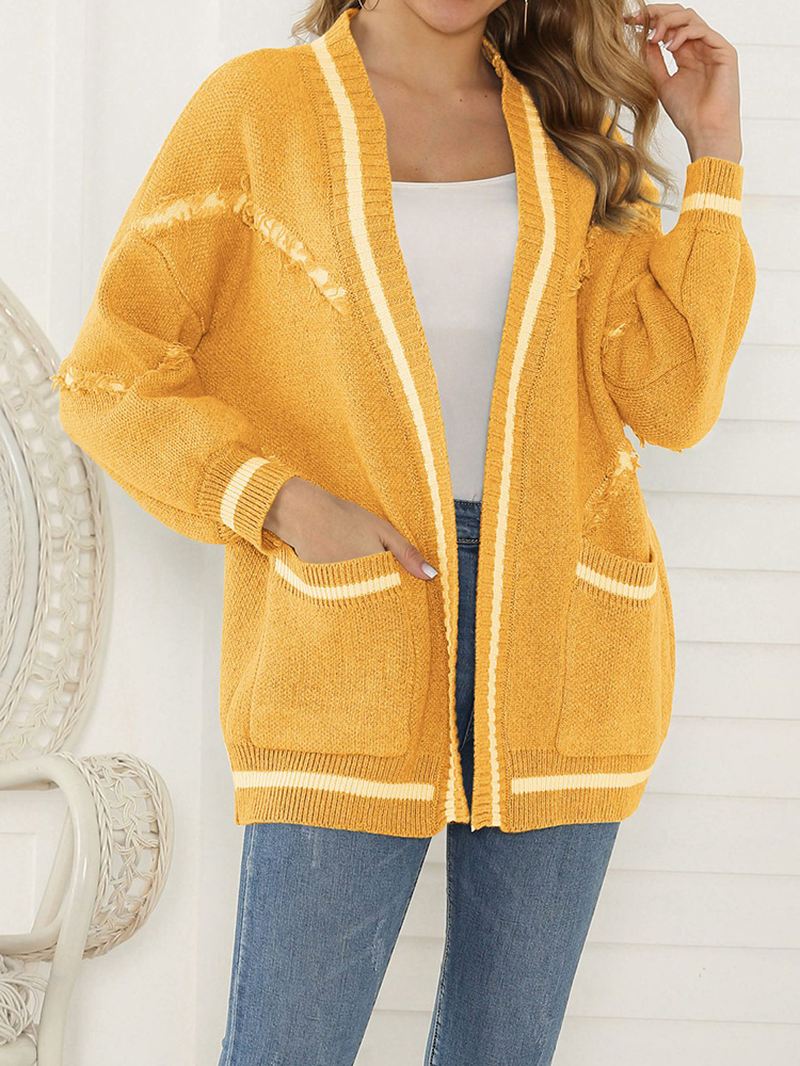 Kvinder Casual Loose Letter Med Tryk Sweater Cardigans
