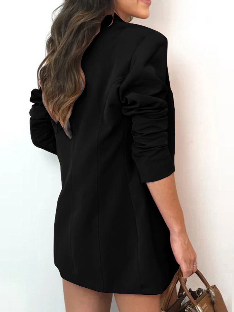 Kvinder Solid Koreansk Business Style Enkel V-hals Knap Cardigan