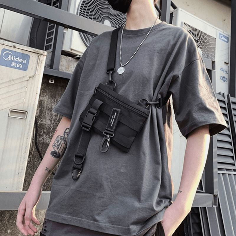 3 Stk Mænd Nylon Dumpling Shape Tre-i-en Cool Stilfuld Sports Hippie Bag Crossbody Taske Skuldertaske Hobo Bag