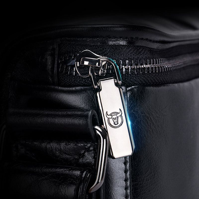 Ægte Læder Anti-tyveri Slidstærkt 7.9 Tommer Ipad Vintage Firkantet Taske Crossbody Taske Skuldertaske