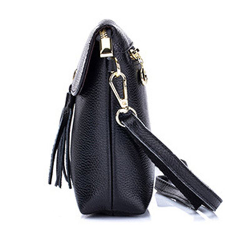Ægte Læder Kvast Mini Skuldertasker Vintage Hasp Crossbody Tasker 5.5 Tommer Telefontasker