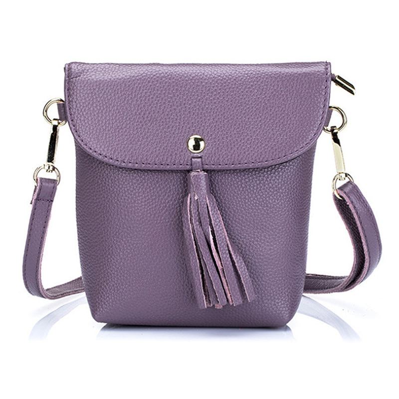 Ægte Læder Kvast Mini Skuldertasker Vintage Hasp Crossbody Tasker 5.5 Tommer Telefontasker