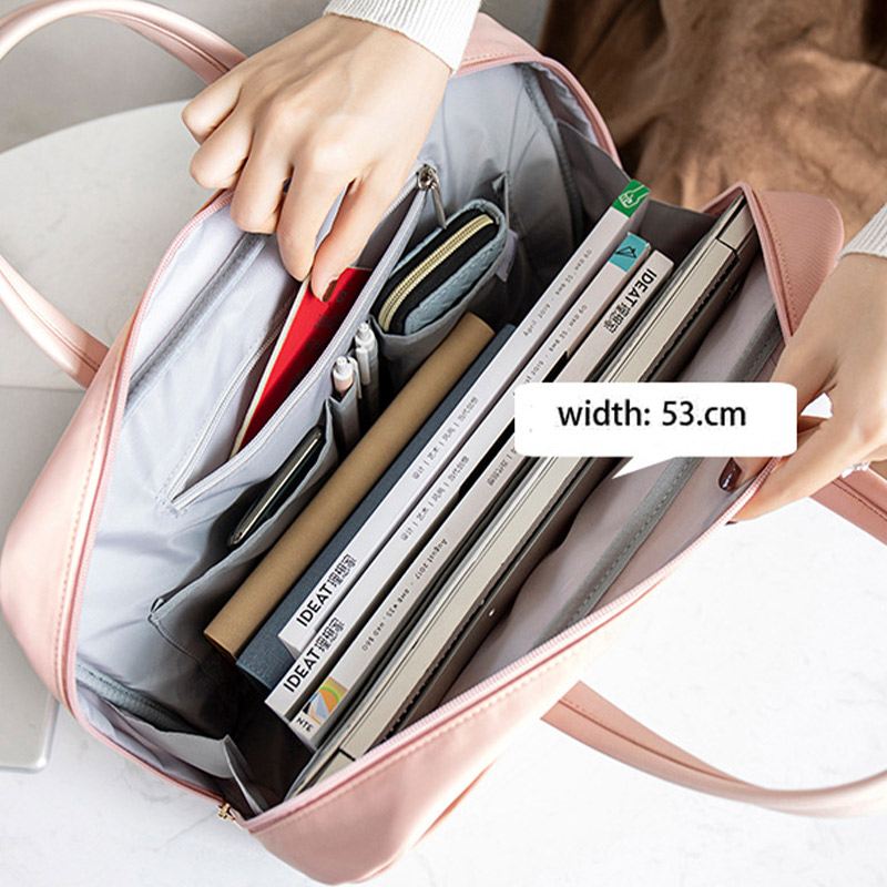 Dame Enkel 13.3/14/15.6 Tommer Crossbody Taske Til Bærbar Computer Med Flere Rum Tyverisikring Letvægts Håndtaske