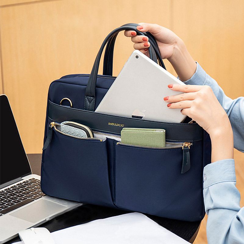 Dame Enkel 13.3/14/15.6 Tommer Crossbody Taske Til Bærbar Computer Med Flere Rum Tyverisikring Letvægts Håndtaske