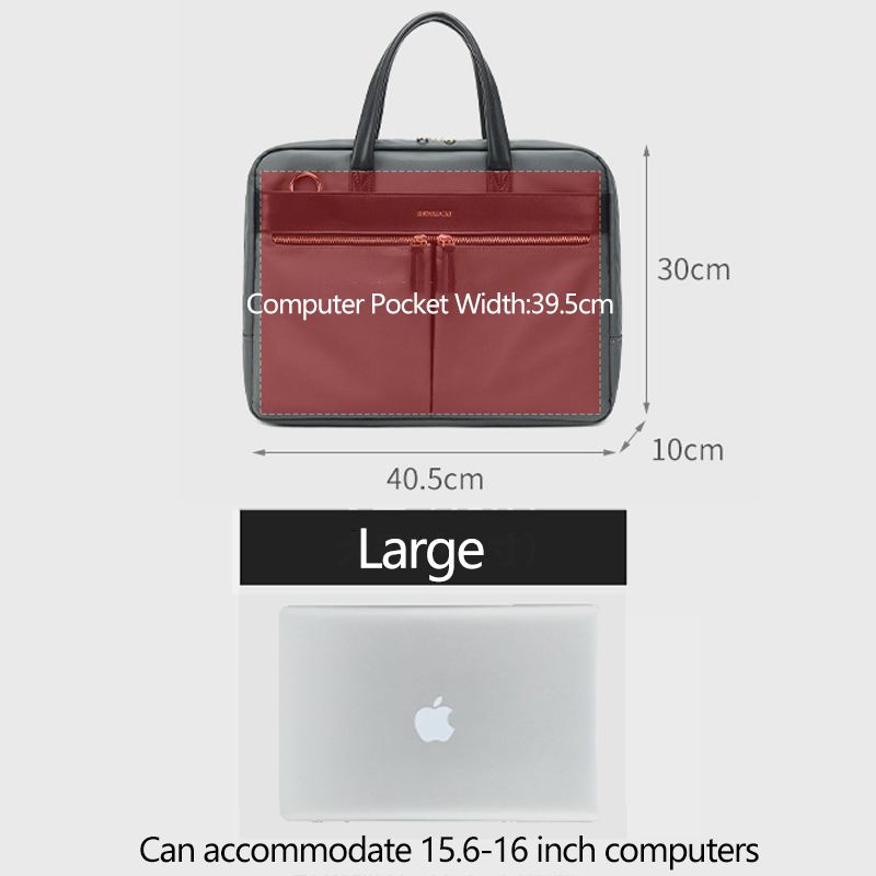 Dame Enkel 13.3/14/15.6 Tommer Crossbody Taske Til Bærbar Computer Med Flere Rum Tyverisikring Letvægts Håndtaske