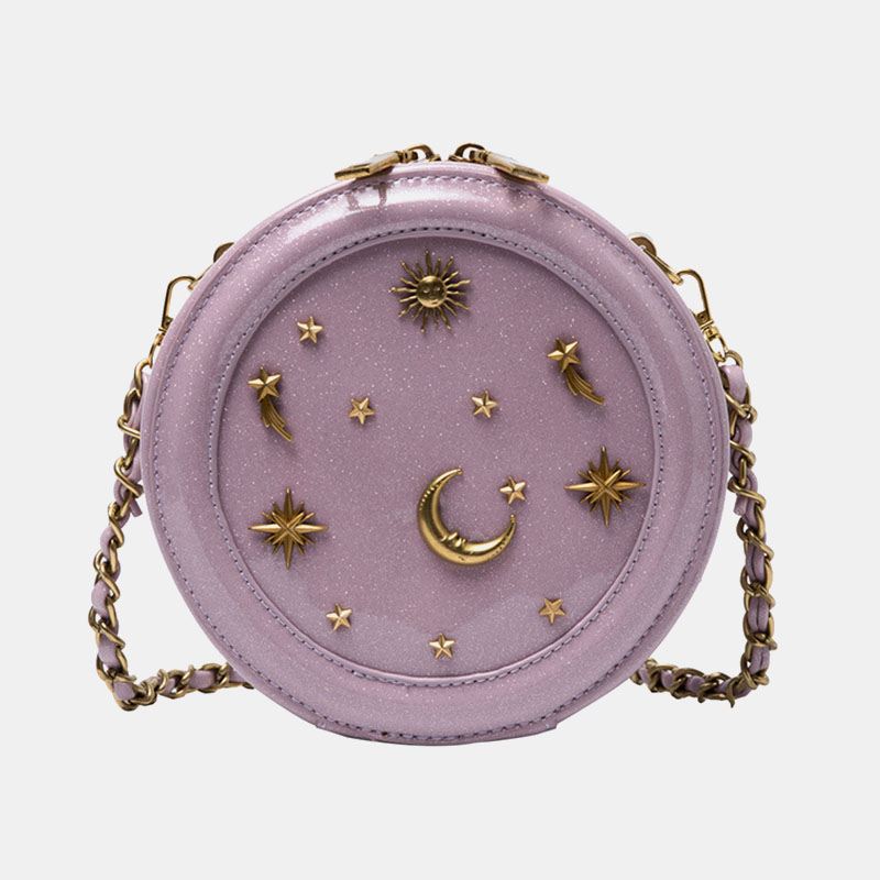 Dame Pu-kæde Galaxy Rund Crossbody-taske