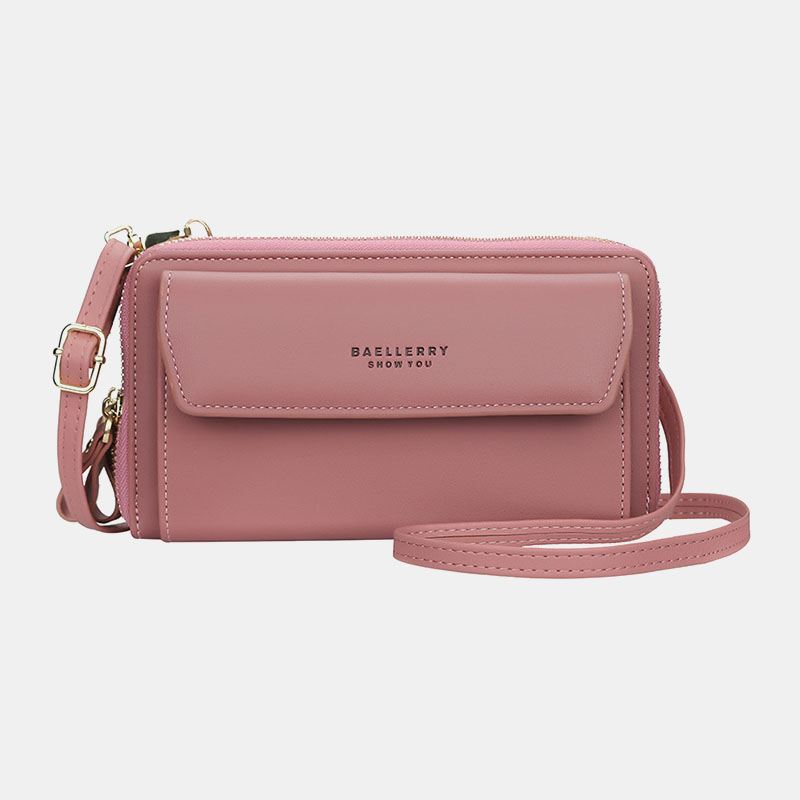 Kvinder 12 Kortpladser Telefontaske Med Stor Kapacitet Crossbody-taske