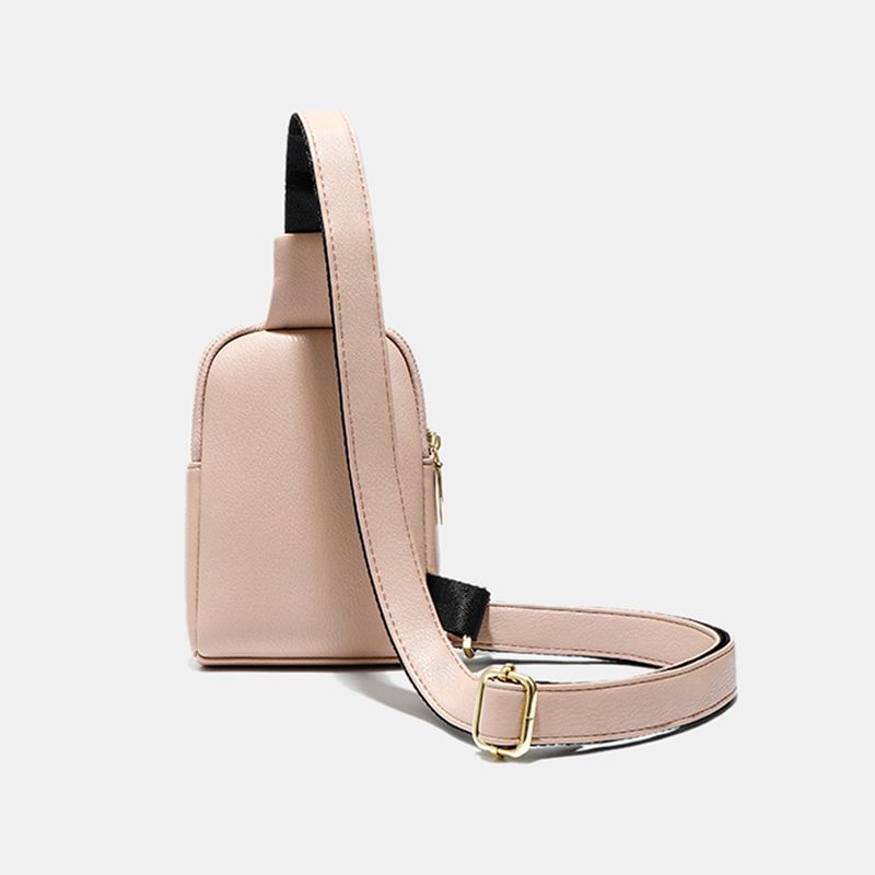 Kvinder 4 Kortpladser 6.5 Tommer Telefonholder Solid Afslappet Brysttaske Crossbody-taske