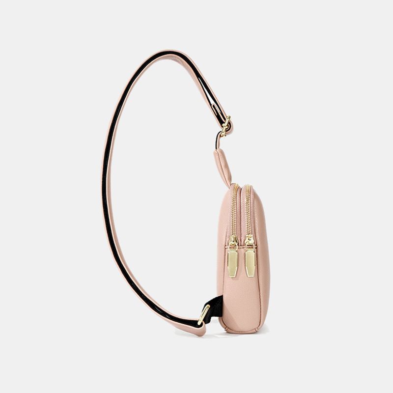 Kvinder 4 Kortpladser 6.5 Tommer Telefonholder Solid Afslappet Brysttaske Crossbody-taske