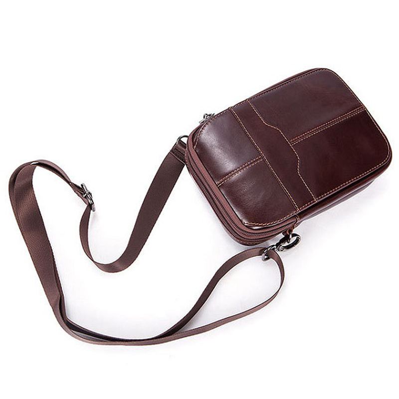 Kvinder Ægte Læder Casual Business Vintage Crossbody Taske