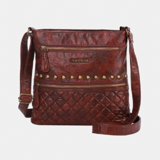 Kvinder Argyle Vandtæt Hardware Anti-theft Crossbody Bag Skuldertaske