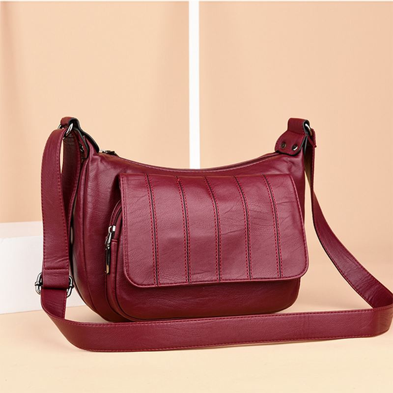 Kvinder Blødt Læder Fritid Crossbody Tasker Messenger Tasker