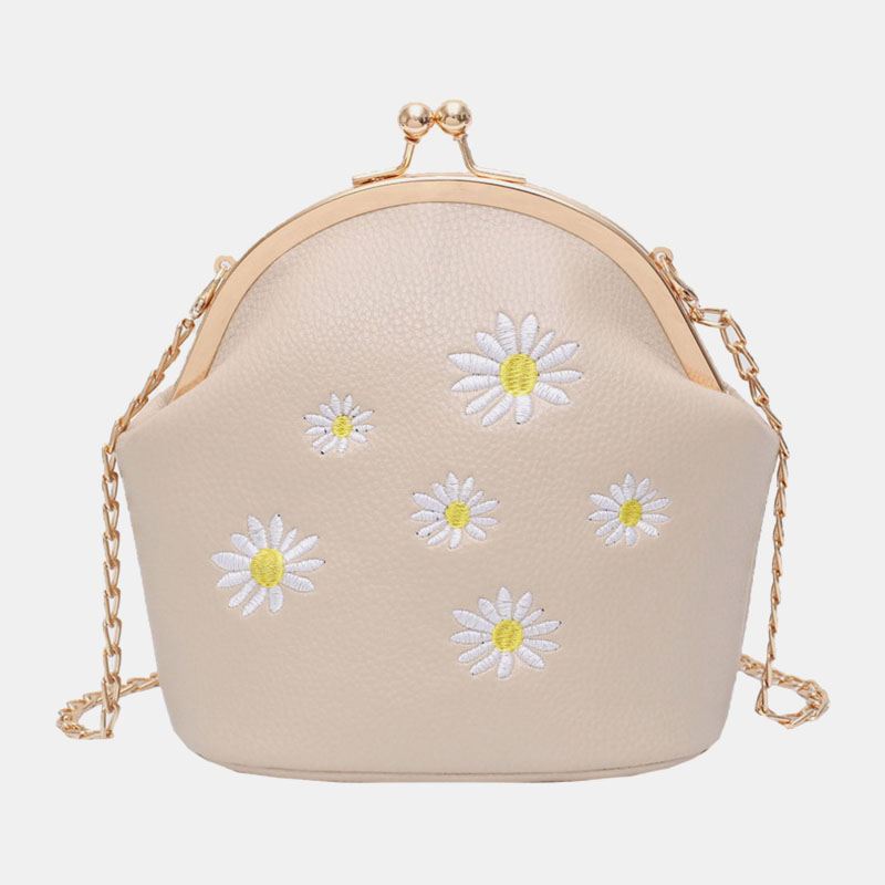 Kvinder Broderi Cha Hasp Crossbody Bag Skuldertaske