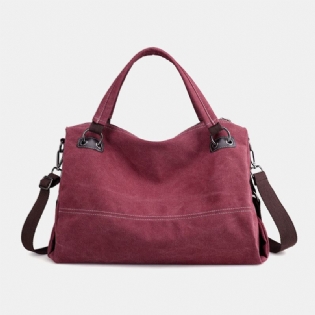 Kvinder Casual Canvas Håndtaske Multi-carry Crossbody Taske