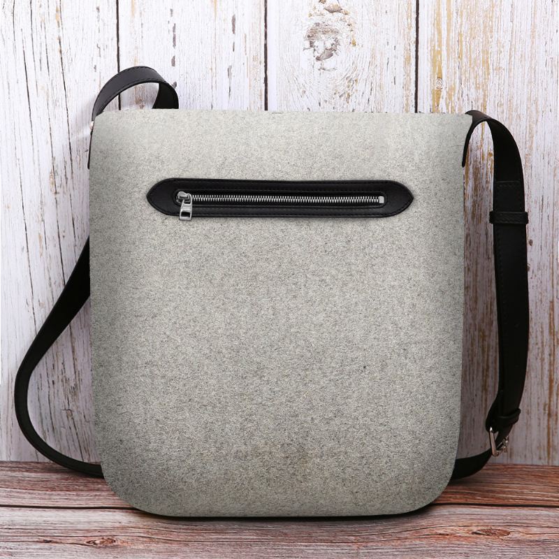 Kvinder Filt Dame Jul Hat Glas Cup Casual Outdoor Crossbody Taske Skuldertaske