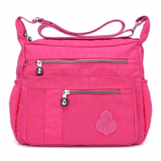 Kvinder Fritid Nylon Solid Crossbody Taske Vandtæt Taske