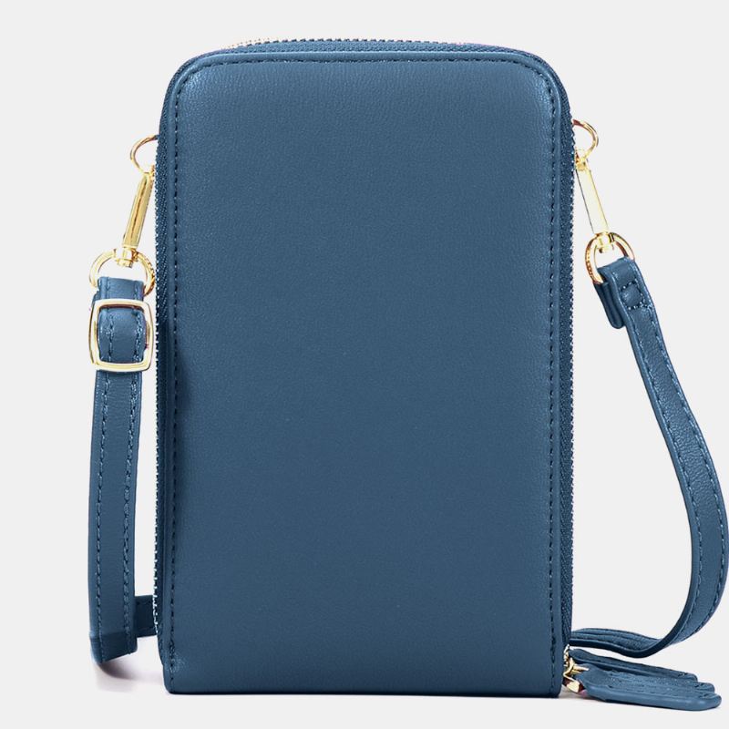 Kvinder Imiteret Læder Dame Mountain Treetop Med Tryk Taske 6.3 Tommer Telefontaske Crossbody Taske
