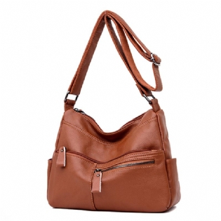 Kvinder Imiteret Læder Fritids Skuldertaske Crossbody Bag Skuldertaske