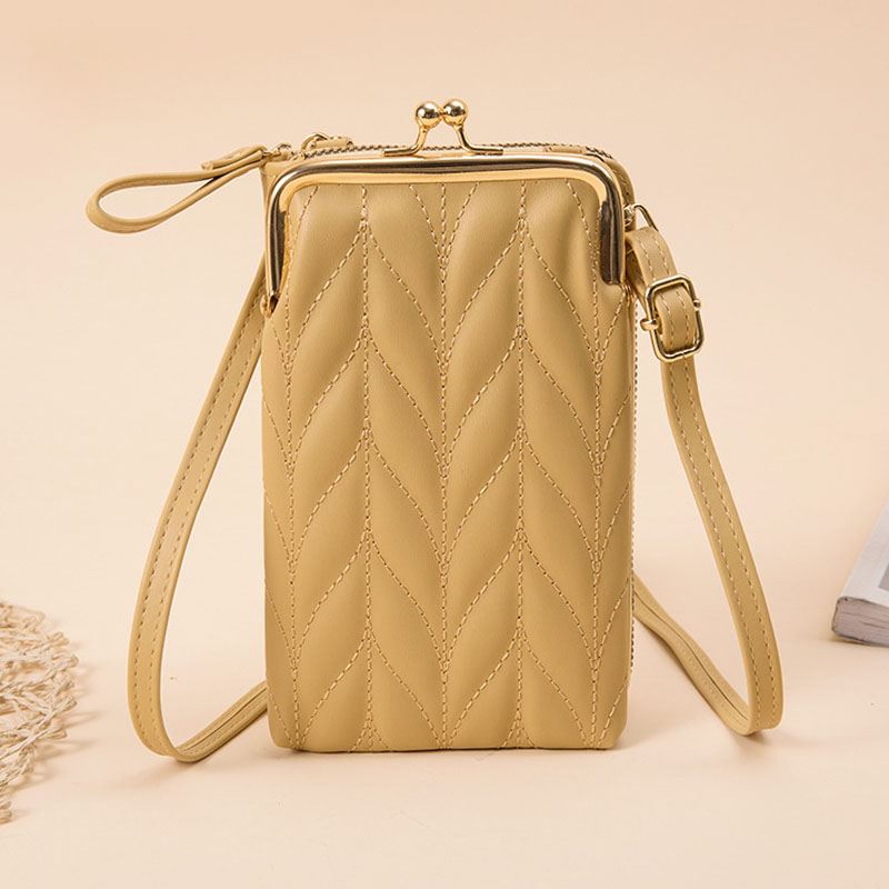 Kvinder Imiteret Læder Mode Multifunktion Vandtæt Crossbody Taske Kort Telefontaske
