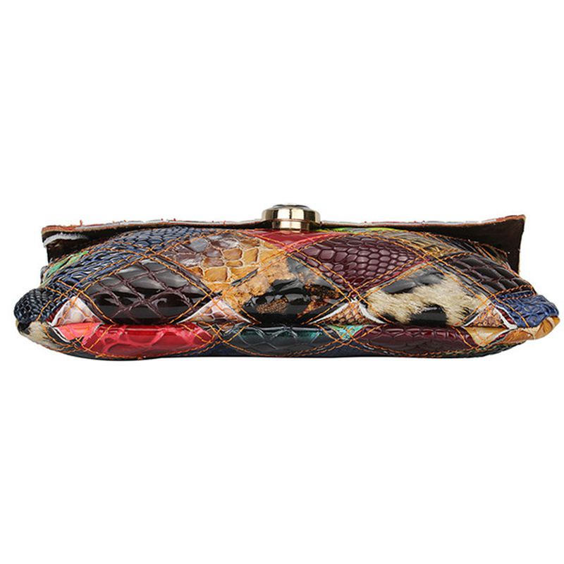 Kvinder Kontrastfarve Skuldertasker Dame Vintage Crossbody Tasker Elegante Messenger Tasker