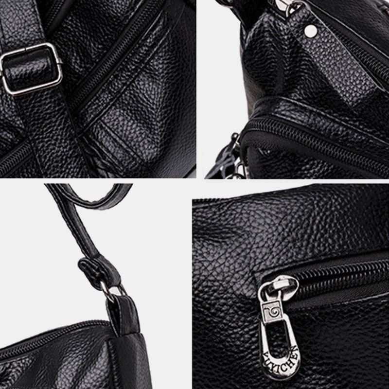 Kvinder Med Stor Kapacitet Crossbody-taske Multi-pocket Slidbestandig Retro Skuldertaske